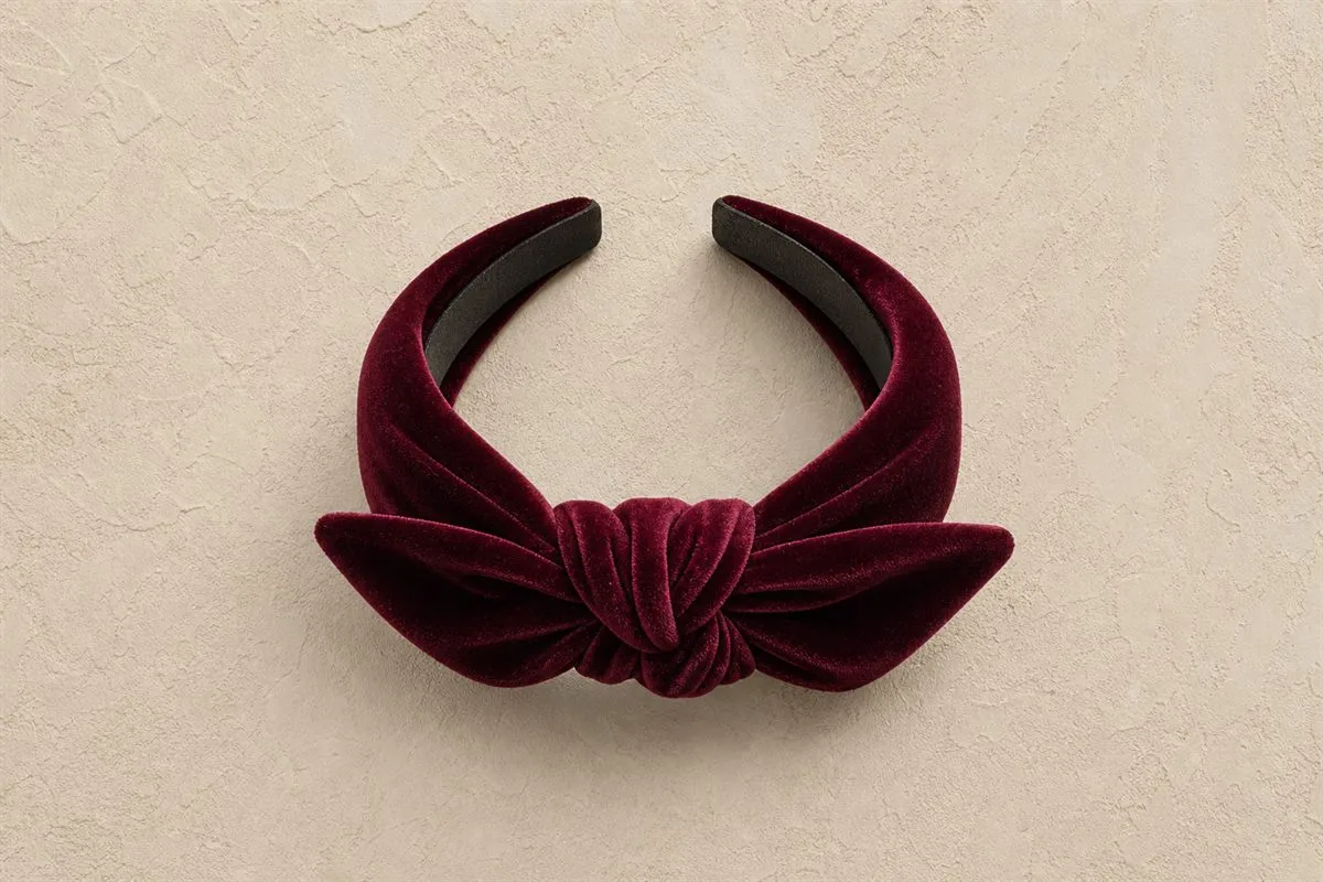Édition Bandeau Cheveux Noué Velours Signature