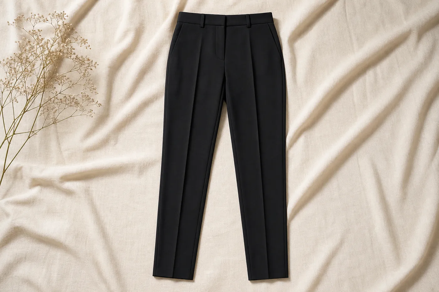 Pantalon Cigarette en Crêpe Essentiel